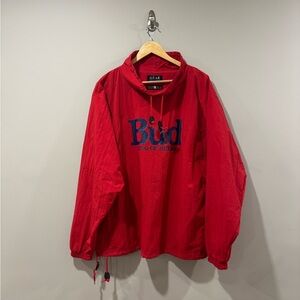 Vintage 90s Budweiser Pullover Windbreaker Jacket Hoodie